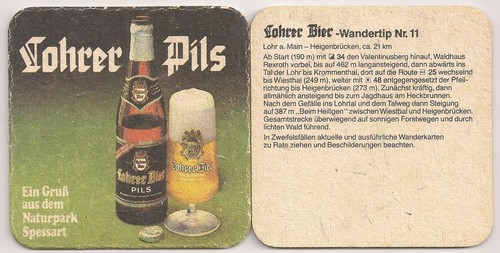 Lohrer bier alter bierdeckel - alter,