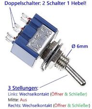 12V 6A doppelt Wechsel Schalter 2 Schliesser & 2 Öffner
