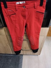 Stretch Reithose Animo Reithose mit Silikonkniebesatz rot Gr.36 wenig getragen