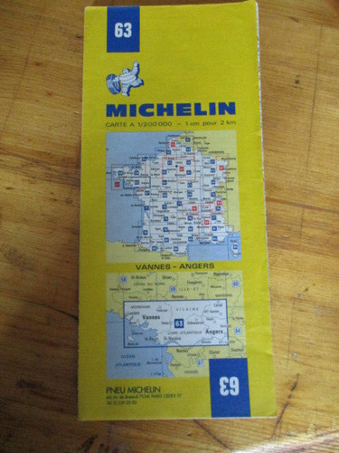 Michelin landkarte vannes - 63,