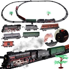 Modelleisenbahn Elektrische Eisenbahnzug Eisenbahn Lokomotive mit Rauch Licht &