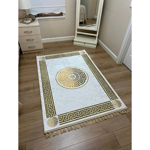Weiß gold glitzer teppich - gold,