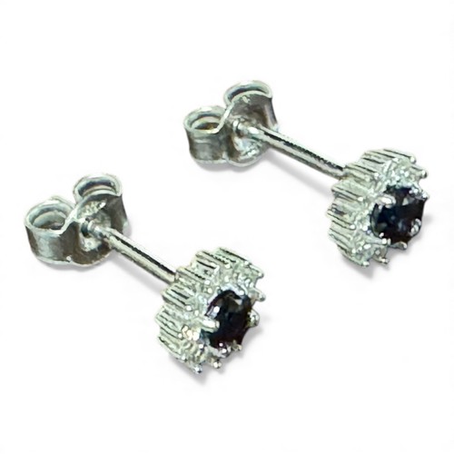 Ohrstecker 333 weißgold mit - 333/-,