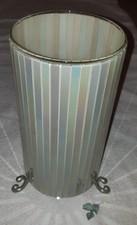 Partylite P9211 Windlichtglas Elegance auf Fuß perlmuttfarben ca 30cm hoch