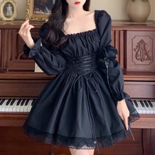 Damen Mädchen Lolita Gothic
