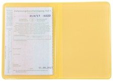 KFZ Schein Schutzhülle Gelb