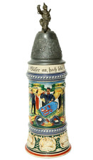 Alter Reservistenkrug IR 56 Kleve Cleve Westfalen v. Falckenstein Krug Bierkrug