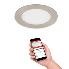 Telefunken Smart LED Einbauleuchte, 12 cm, 6 W, Matt-Nickel Wifi App
