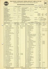 Datenblatt Einstelldaten Solex
