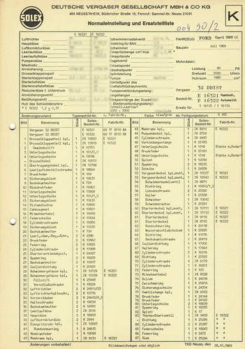 Datenblatt einstelldaten solex - datenblatt,