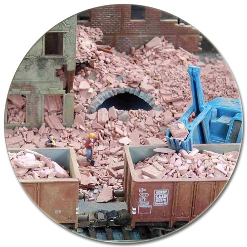 Bauschutt trümmer rot - bauschutt, rot,