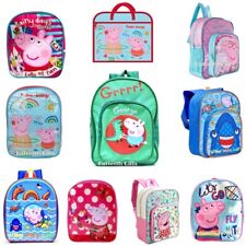 Kinder Kind Mädchen Jungen Peppa Pig George Rucksack Schule Mittagessen Rucksack PE Tasche 