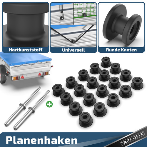 20x planenknopf rund - rund, inkl