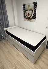 Bett mit Unterbett (SKLÄT - Ikea) Mit 2 Taschenfederkern Matratzen
