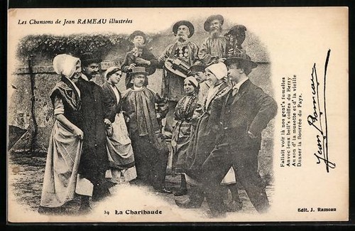 Gruppe mit drehleier la - mit, drehleier,