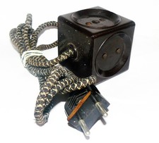 Vierfach-Verteilerdose DDR Bakelit 50er Jahre – kein SCHUKO – Stecker verändert