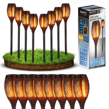 8er Set LED Solar Fackel