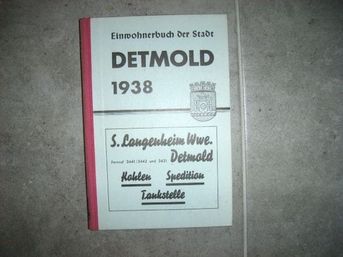Detmold einwohnerbuch der - einwohnerbuch,