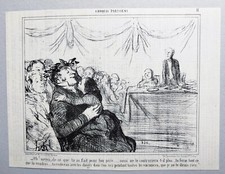 Honoré Daumier, Karikatur Lithografie - Pariser Skizzen (Nr. 826)