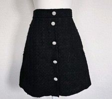 Tweed rock glitzerknöpfe - tweed, h&m