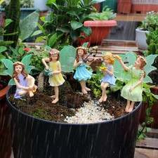 Bunte Blumenfee Gartenfiguren