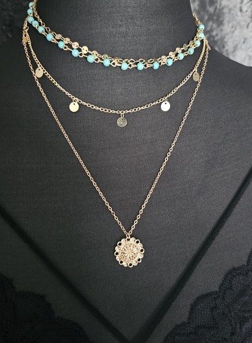 Goldfarbene layer kette choker - layer,