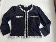 Monnalisa Chic schönste Sweat - Jacke blau Gr. 12 146 152 Perlen Strass