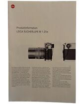 #A0374 - Leica Sucherlupe , M 1,25 X Broschüren Infoblatt  4 Seiten