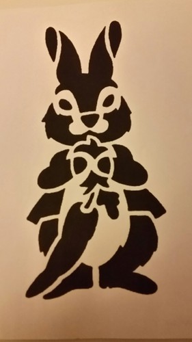 Schablone osterhase auf a4 - auf,
