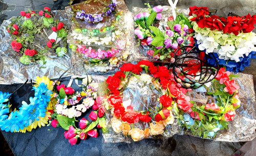 Stück blumen haarkränze - stück, blumen-haarkränze