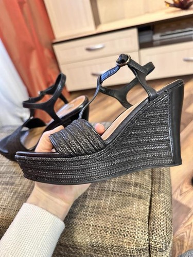 Women ugg heels black leather - black,