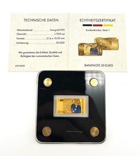 Goldbarren 20 EURO Schein