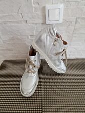 NEUWERTIG & BEQUEM! Damen Stiefeletten von Eksbut Echtleder, 39, Silber Metallic