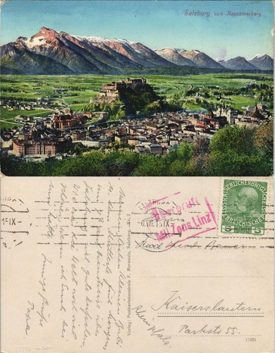 Salzburg kapuzinerberg 1915 - salzburg,