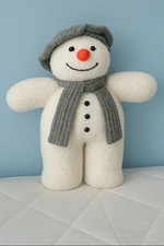 NUR STRICKANLEITUNG - WEIHNACHTEN SCHNEEMANN STOFFTIER KLOBIG CA. 16 ZOLL GROSS
