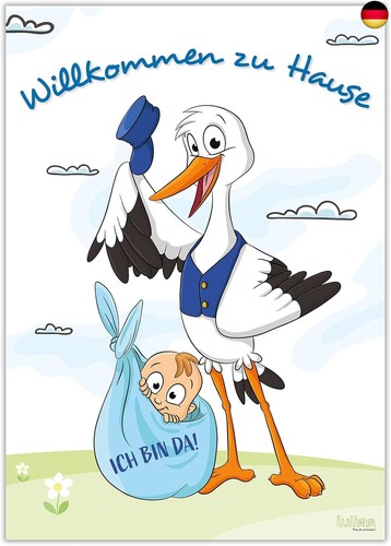Poster zur geburt junge - !,