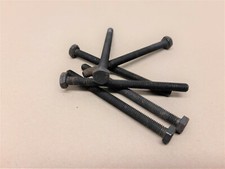 KARRO 8.8 6 Stück Sechskantschrauben Stahl schwarz Gewinde bis Kopf M6 x 80