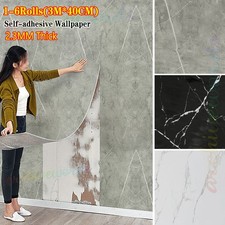 6X 3M Marmor Optik Tapete Möbelfolie Selbstklebende Folie Stein Granit DIY Kuche