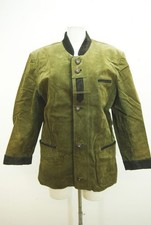 Lederjacke wenig getragen Besatz Trachtenjacke Schweinsleder graugrün Gr.50/25
