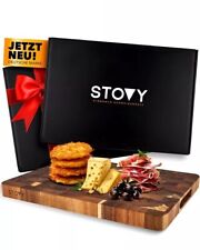 STOVY® Schneidebrett Stirnholz aus massivem Akazienholz 40x30x3cm Neu B-Ware
