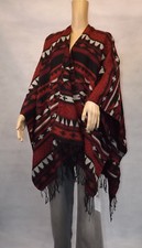 GINA LAURA ~ One Size ~ Poncho Überwurf Stole ~ Inka-Muster   NEU !!