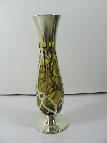 Vase rauchglas silbermontur - rauchglas,