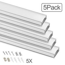 5x 1m LED Aluprofil Aluminium