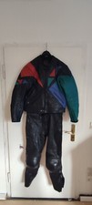 Vintage Motorrad Leder Anzug