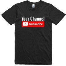  T-Shirt Subscribe Youtube Video Kanal personalisierter Artikel normale Passform Baumwolle T-Shirt