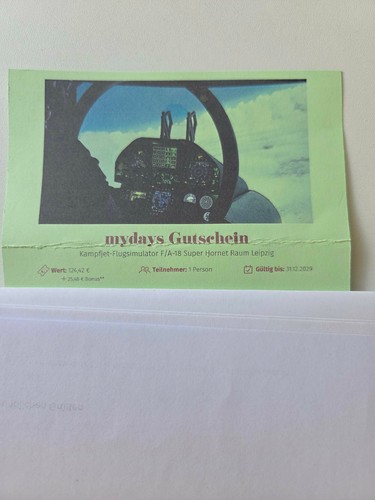 Mydays gutschein kampfjet - gutschein,