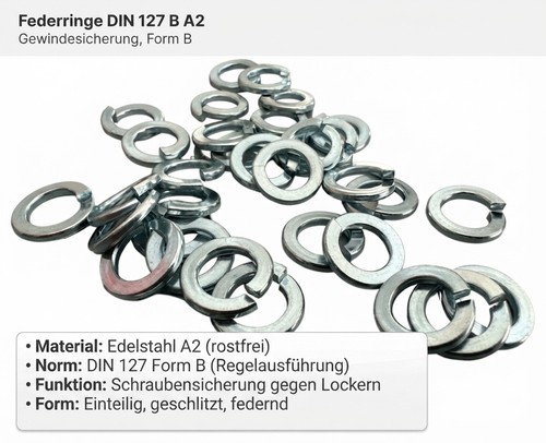 Edelstahl federring din 127 - din,
