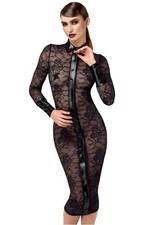 Spitzenkleid Damen Schwarz