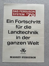 Original Prospekt Massey Ferguson System 70 Traktor Schlepper Faltprospekt Lanz