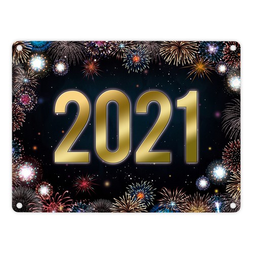 2021 silvester metallschild - silvester,